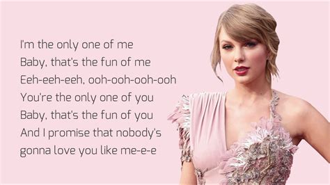 [Verse 2: Brendon Urie & Taylor Swift] I know I tend to make it about me I know you never get just what you see But I will never bore you, baby (And there's a lot of lame guys out there) And when ...